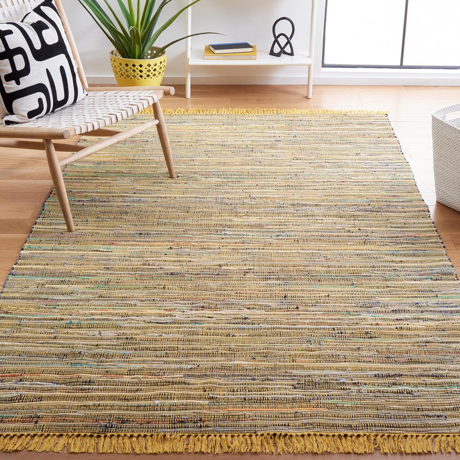 SAFAVIEH Rag Rug Collection Area Rug - Handmade Boho Stripe