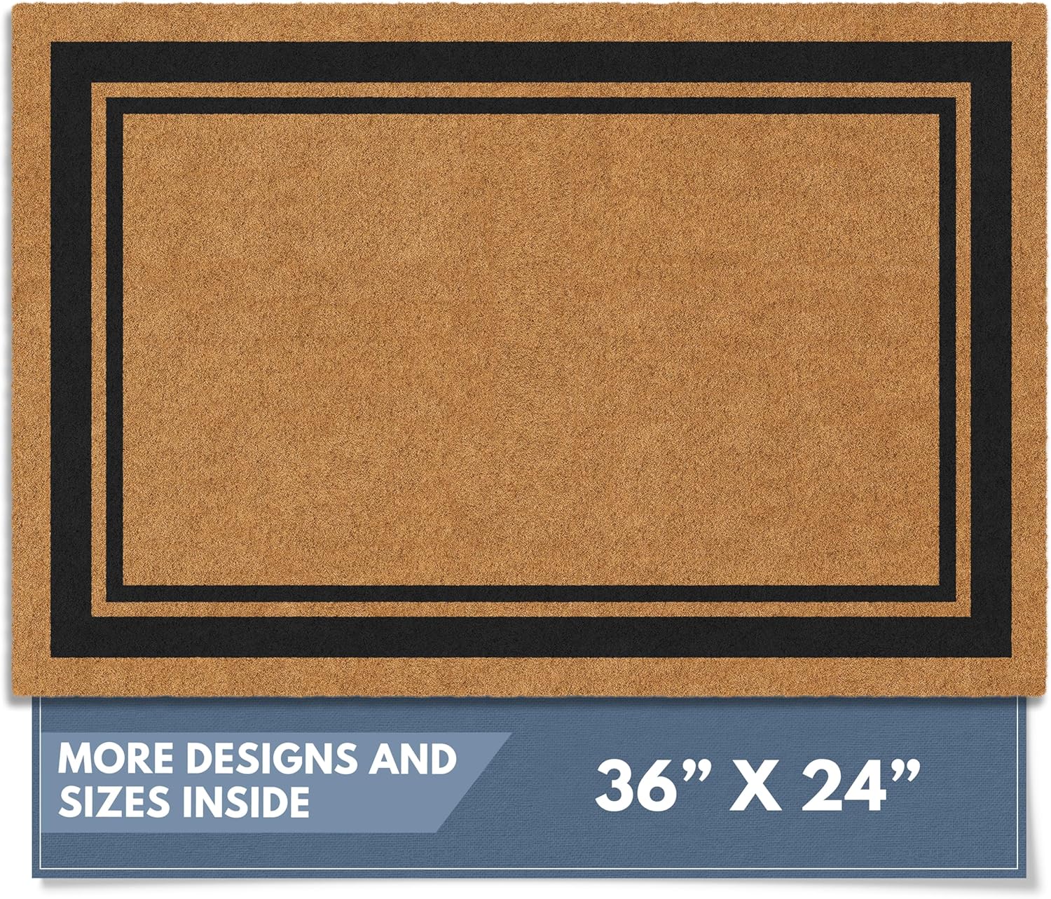 Natural Coco Coir Heavy Duty Backing Doormat for Entryways