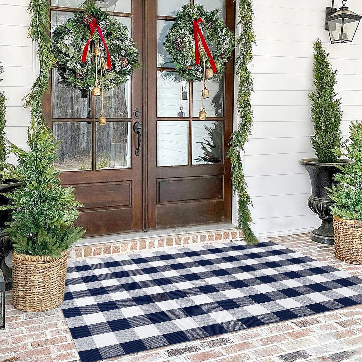Buffalo Plaid Checkered Rug 4ftx6ft for Stylish Entryways