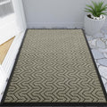 Large Door Mat 47x32 in Beige - Waterproof Heavy Duty Outdoor Mat