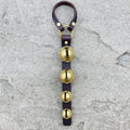 Boxwood and Mum Sleigh Bells Door Hanger - Handmade Brass Jingle Bells