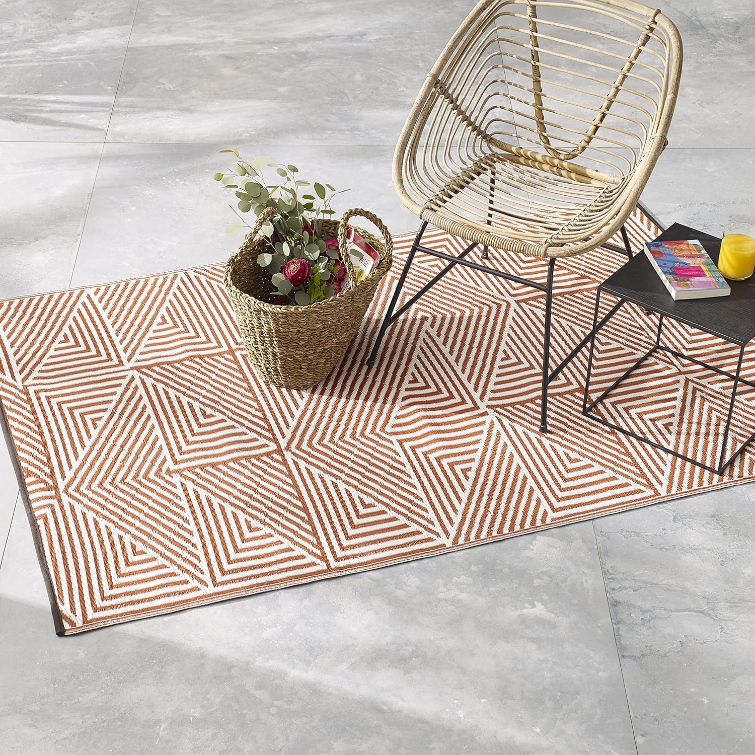 Fab Habitat Outdoor Rug - Waterproof, Reversible, Modern Design