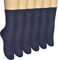 Women's Thin Rayon Dress Socks - Casual Crew Socks with Comfort Seam