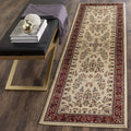 Lyndhurst Runner Rug 2ft3ft x 8ft Ivory and Red - Traditional Runner