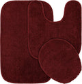 Garland Rug Traditional Nylon Washable Chili Pepper Red 3 Piece Set