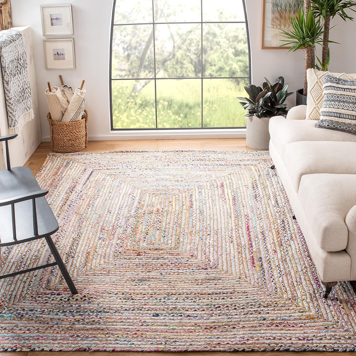 Handmade Jute & Cotton Area Rug - Cape Cod Collection 10ft Square