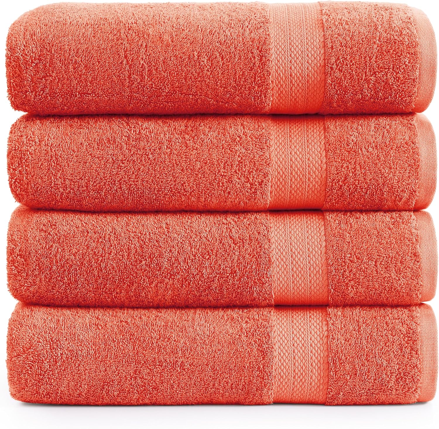 100% Cotton Ring Spun Bath Towels - Large Soft & Absorbent Set