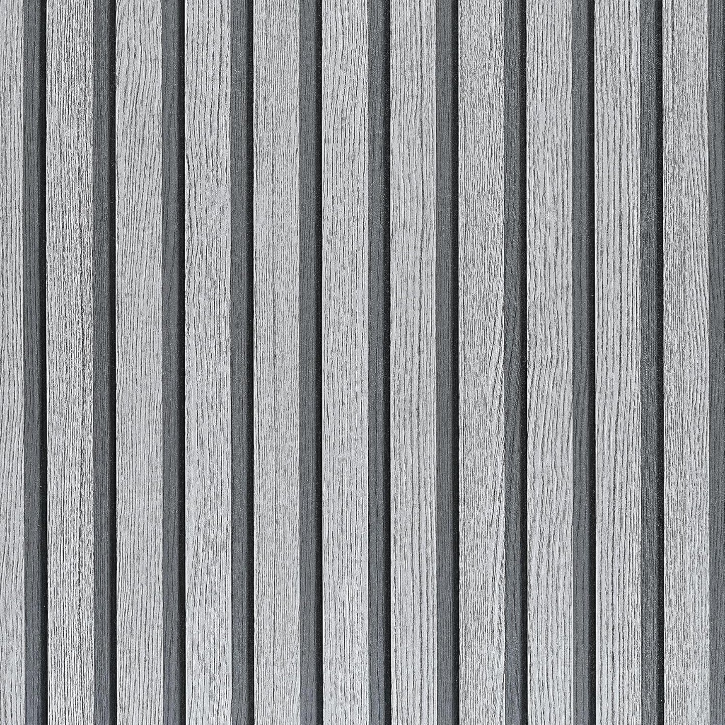 Gray Wood Slat Wallpaper - Peel & Stick Self-Adhesive for Walls