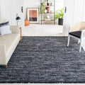 Rag Rug Area Rug 10ft x 14ft - Handmade Boho Stripe Cotton