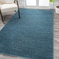 JONATHAN Y Haze Solid Low-Pile Turquoise Area Rug 4x6 - Easy Clean