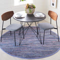 SAFAVIEH Rag Rug Collection Area Rug - 6 ft Round, Purple & Multi