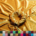 Antique Gold Stretch Velvet Fabric by the Yard - 60in Wide, 10 Yards