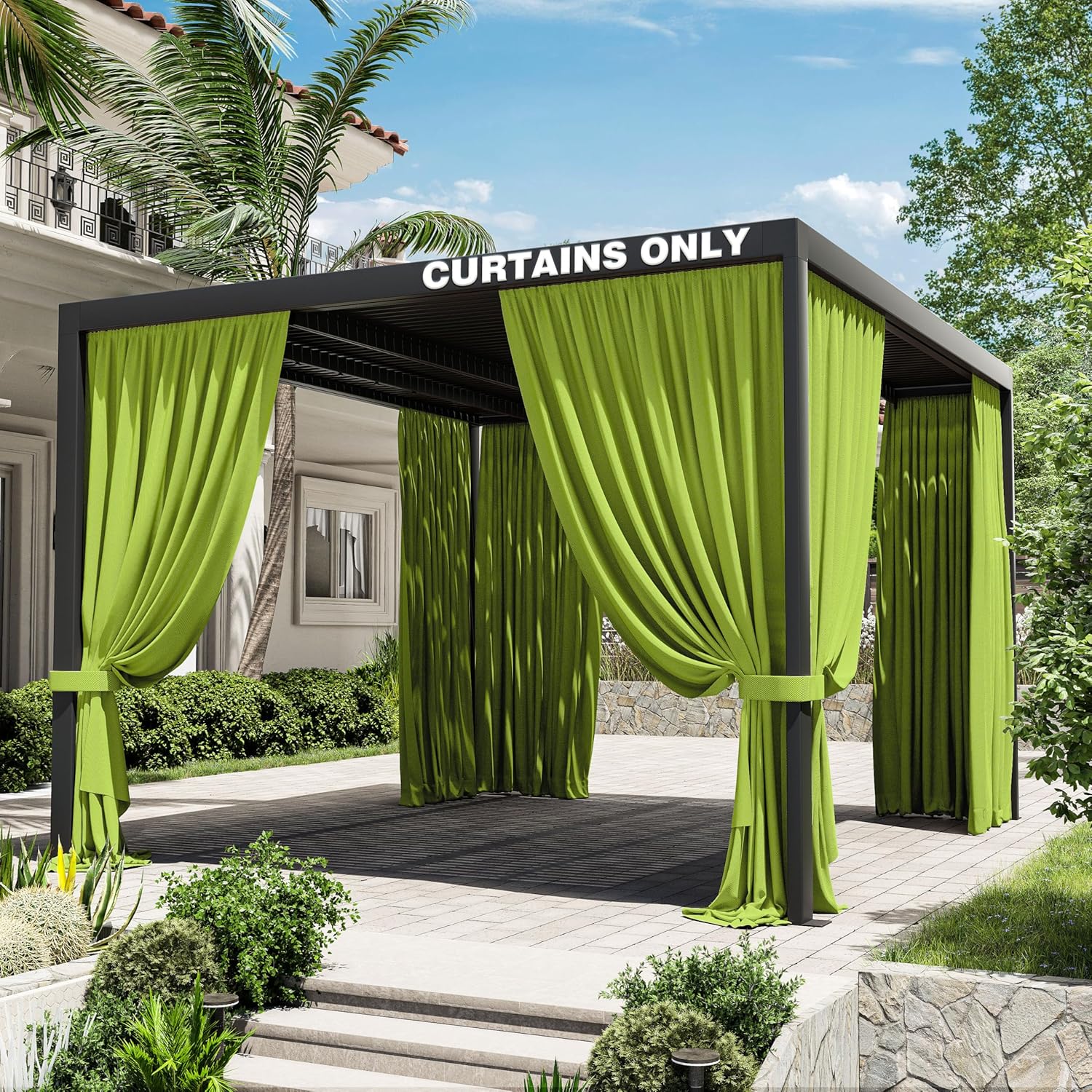 Gazebo Universal Replacement Privacy Curtain for 10ft 12in Gazebo