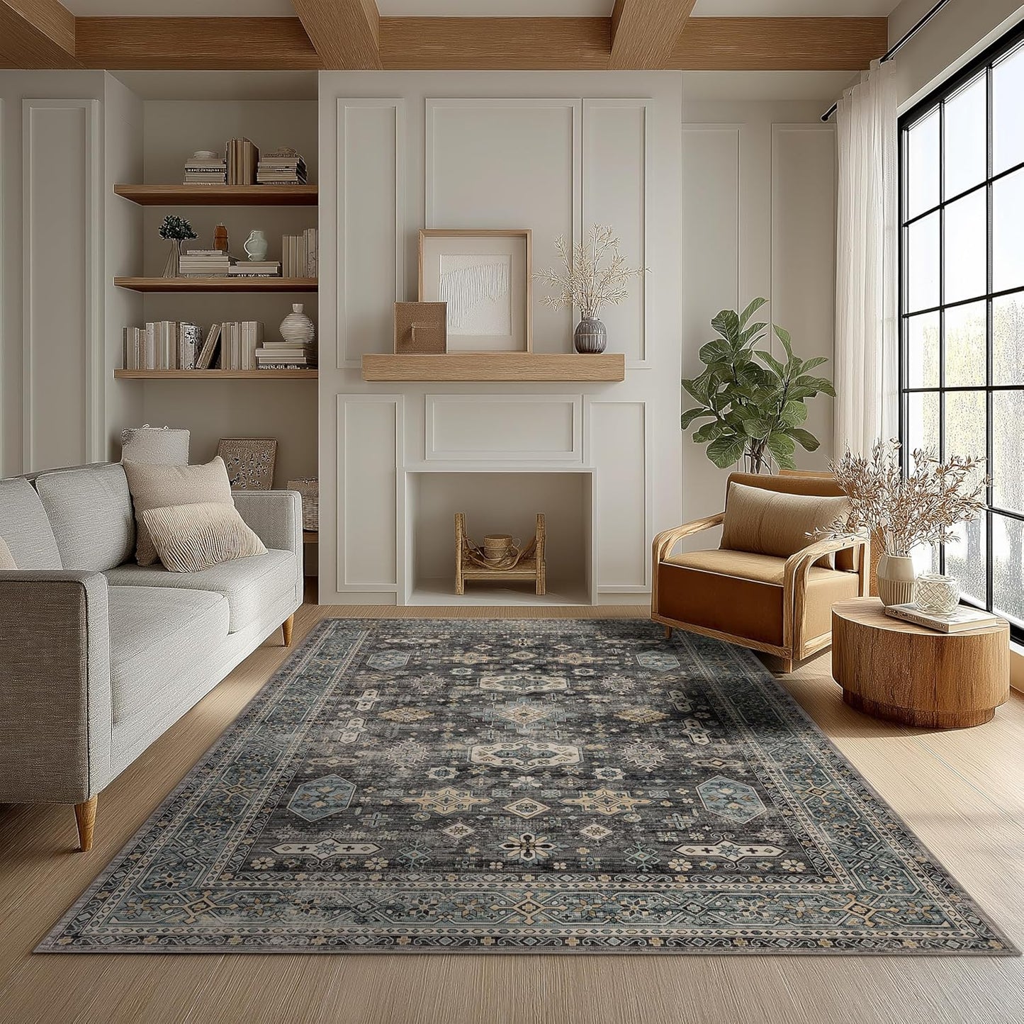 Ultra Soft Non Slip Area Rug for Living Room and Bedroom