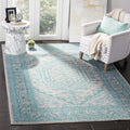 Adirondack Area Rug 5ft 1in x 7ft 6in - Durable Light Grey & Teal