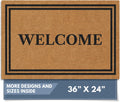 Natural Coco Coir Heavy Duty Welcome Doormat - Large 24x36