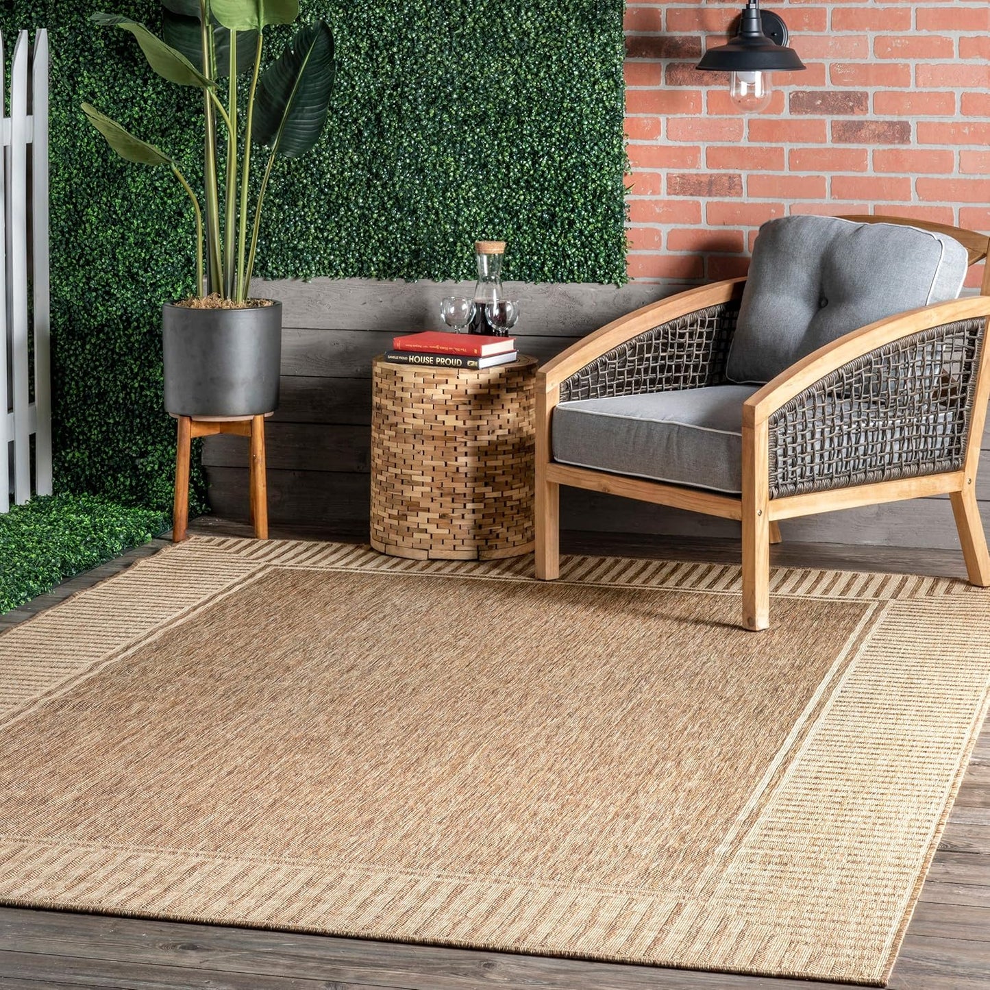 nuLOOM 4ft x 6ft Outdoor Area Rug for Stylish Indoor and Outdoor Use