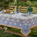Provence Allure Yellow and Blue Floral Tablecloth for Dining