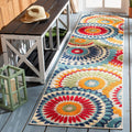 Cabana 2ft 2in x 7ft Blue/Ivory Indoor Outdoor Runner - Durable Style