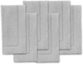 Solino Home Linen Napkins Set of 6 - Classic Hemstitch Soft Grey