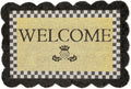 MACKENZIE-CHILDS Black Check Entrance Mat for Stylish Homes