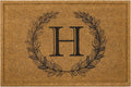 Entryway Door Mat Laurel Monogram Letter H 2 ft x 3 ft - Durable