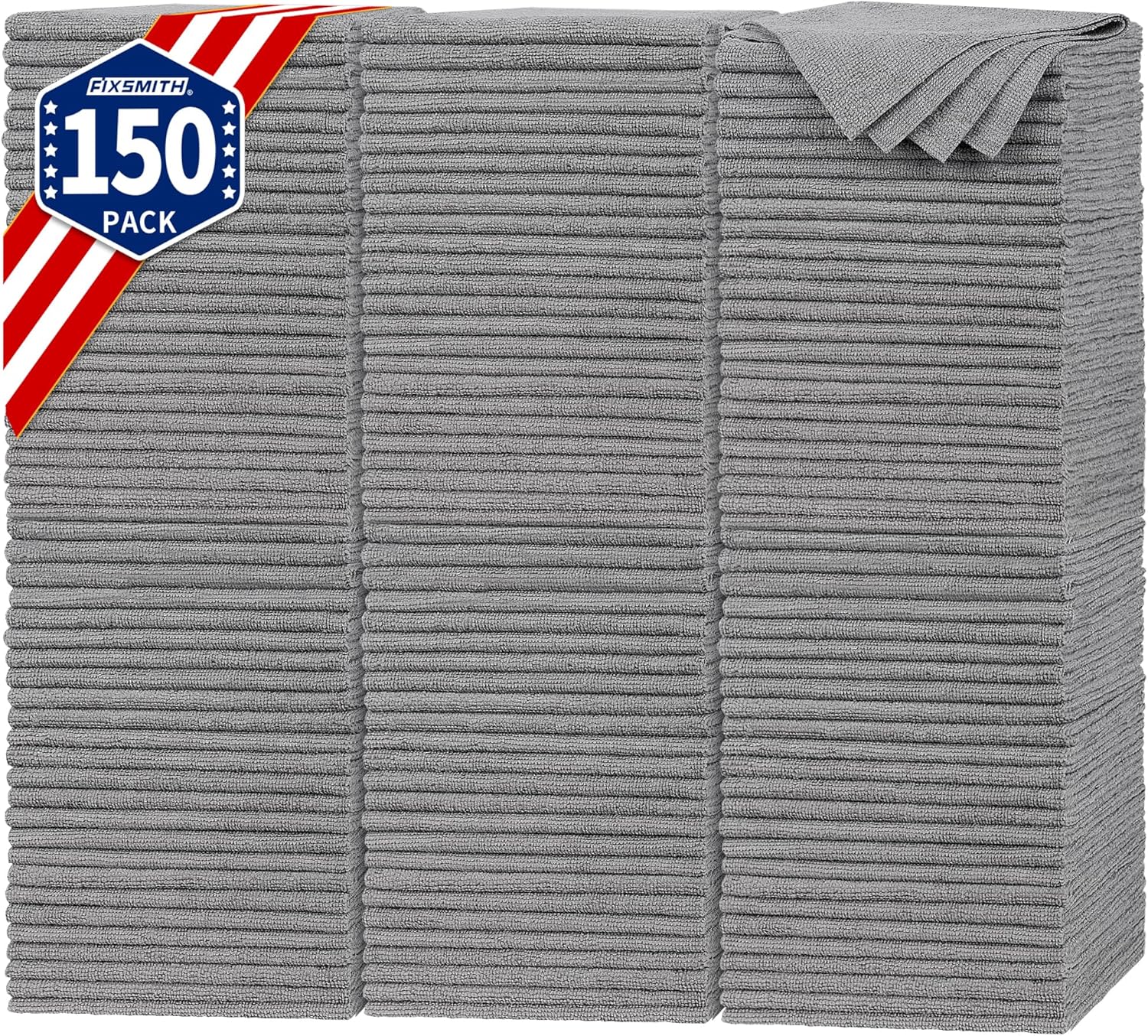 FIXSMITH Microfiber Cleaning Towels for Cars - 150 Pack