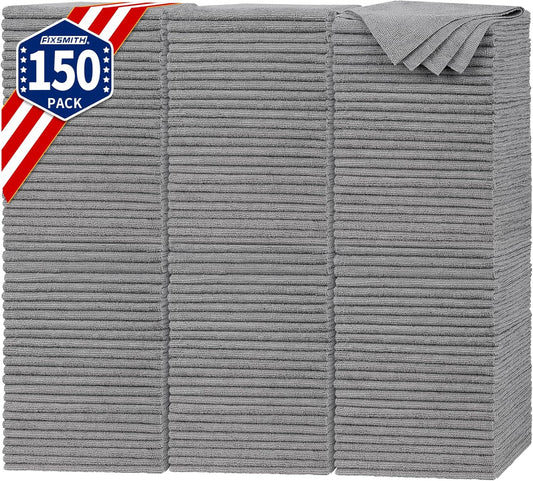 FIXSMITH Microfiber Cleaning Towels for Cars - 150 Pack