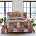SLPR Red Riches 2-Piece Quilt Set Twin - Autumn Patchwork Comfort