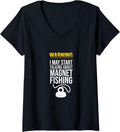 Womens Fishing Magnet Kit Treasure Hunting Magnet Tools T-Shirt
