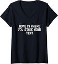 Stake Your Tent Funny Camping V-Neck Tee!