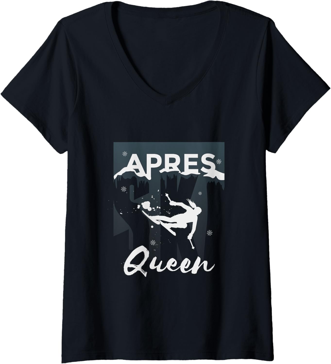 Apres Ski Queen Vintage V-Neck Tee