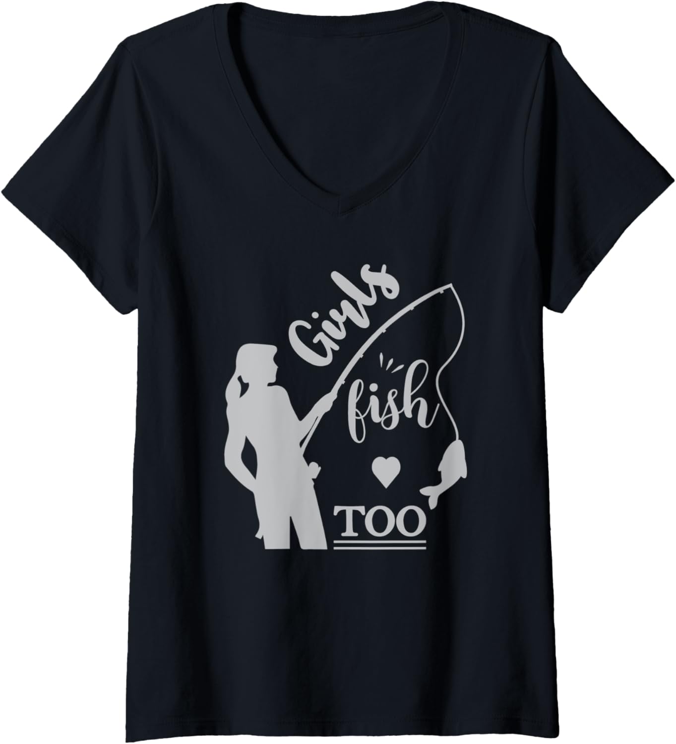 Hot Spot Fishing V-Neck Tee for Reel Girls