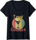 Glasses & Cocktails V-Neck Tee