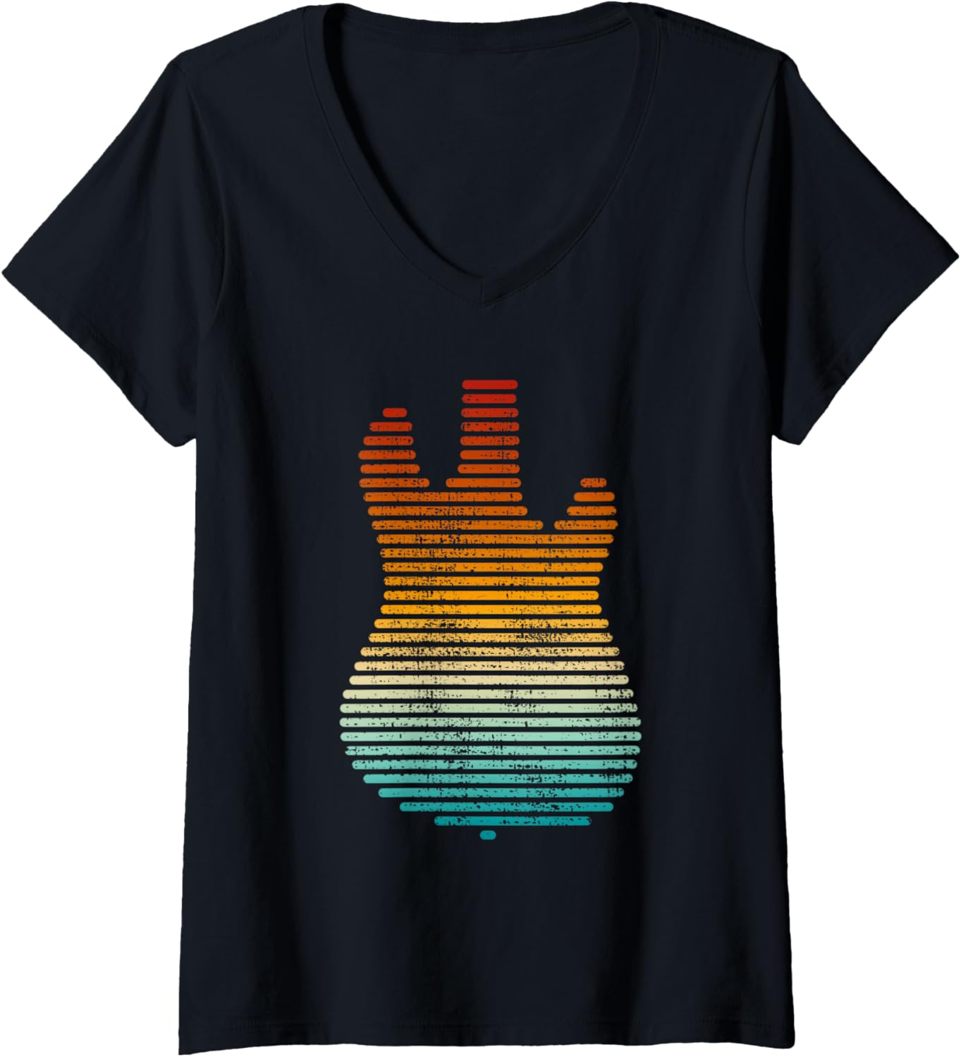 CJDesign Women's Electric Guitar Line Art Tee