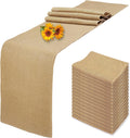 16 Pack Natural Burlap Table Runners 12 x 72 in - Rustic Wedding Decor