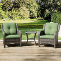 Joyside Patio Bistro Set Wicker Chairs - 3 Piece Outdoor Rattan Set