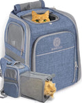 Expandable Breathable Cat Backpack Carrier for Pets - Safe Comfy Walks