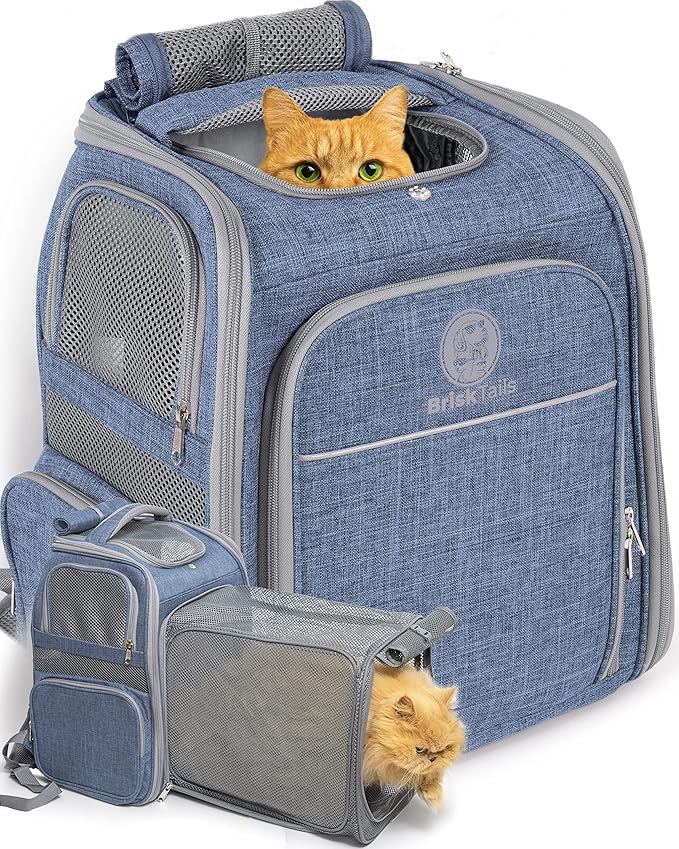 Expandable Breathable Cat Backpack Carrier for Comfy Travel