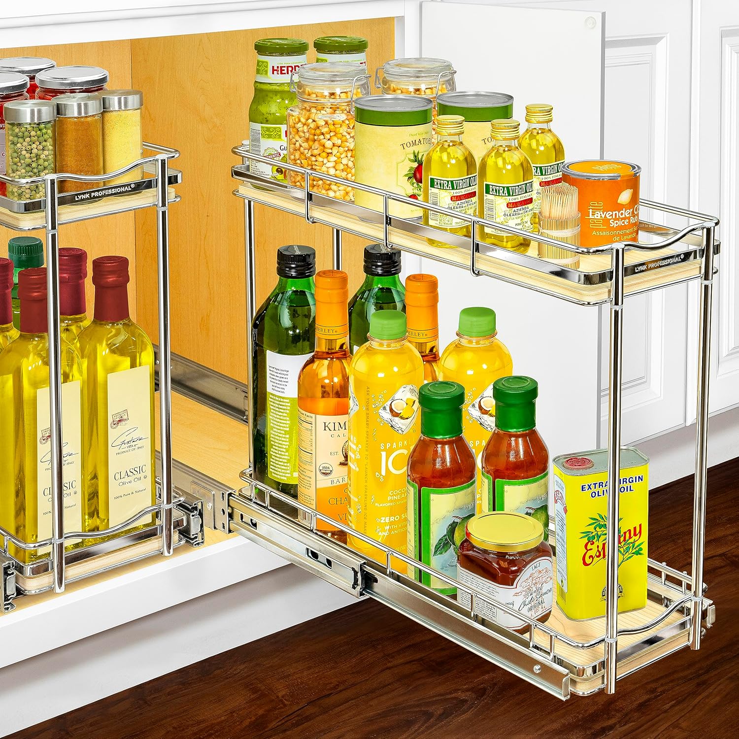 LYNK PROFESSIONAL Pull Out Spice Rack Organizer for Cabinets