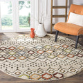 SAFAVIEH Amsterdam Collection 10 ft Round Ivory/Multi Rug