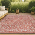 JONATHAN Y Vintage Filigree Indoor Outdoor Rug 3x5 - Durable Patio Mat