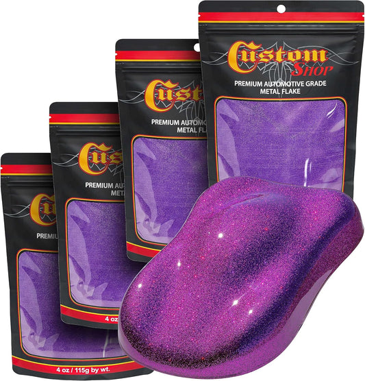 Custom Shop Metal Flake for Automotive Paint, Deep Purple 4oz