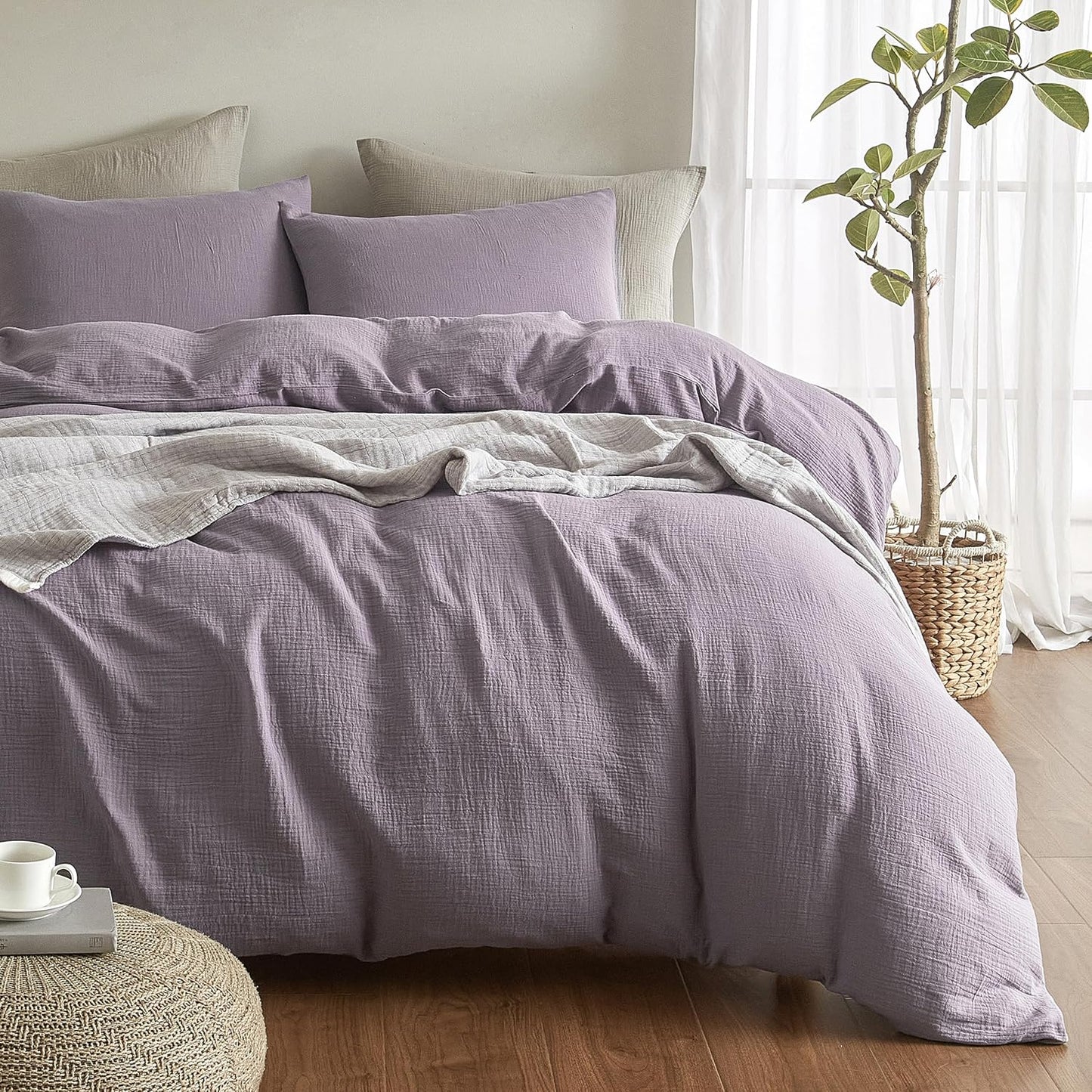 SE SOFTEXLY Muslin Duvet Cover King Size for Ultimate Comfort