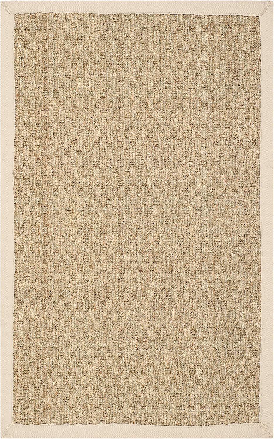 Natural Fiber Area Rug - 2ft 6in x 4ft Seagrass Basketweave Design