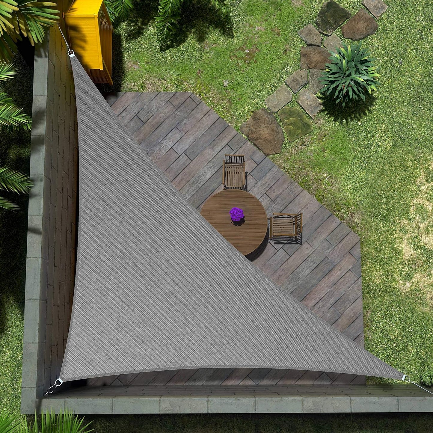Custom Size 7ft x 9ft Right Triangle Sun Shade Sail for Outdoors