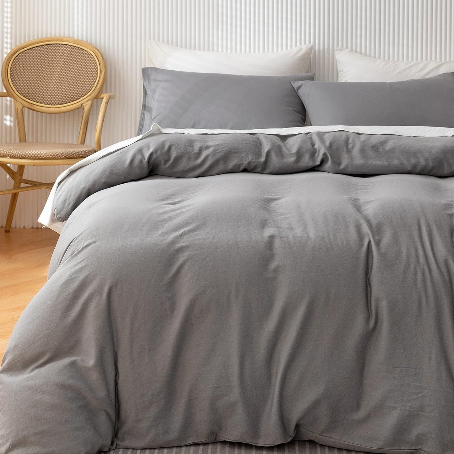 Egyptian Cotton Duvet Cover Set Full, Ultra Soft Comforter