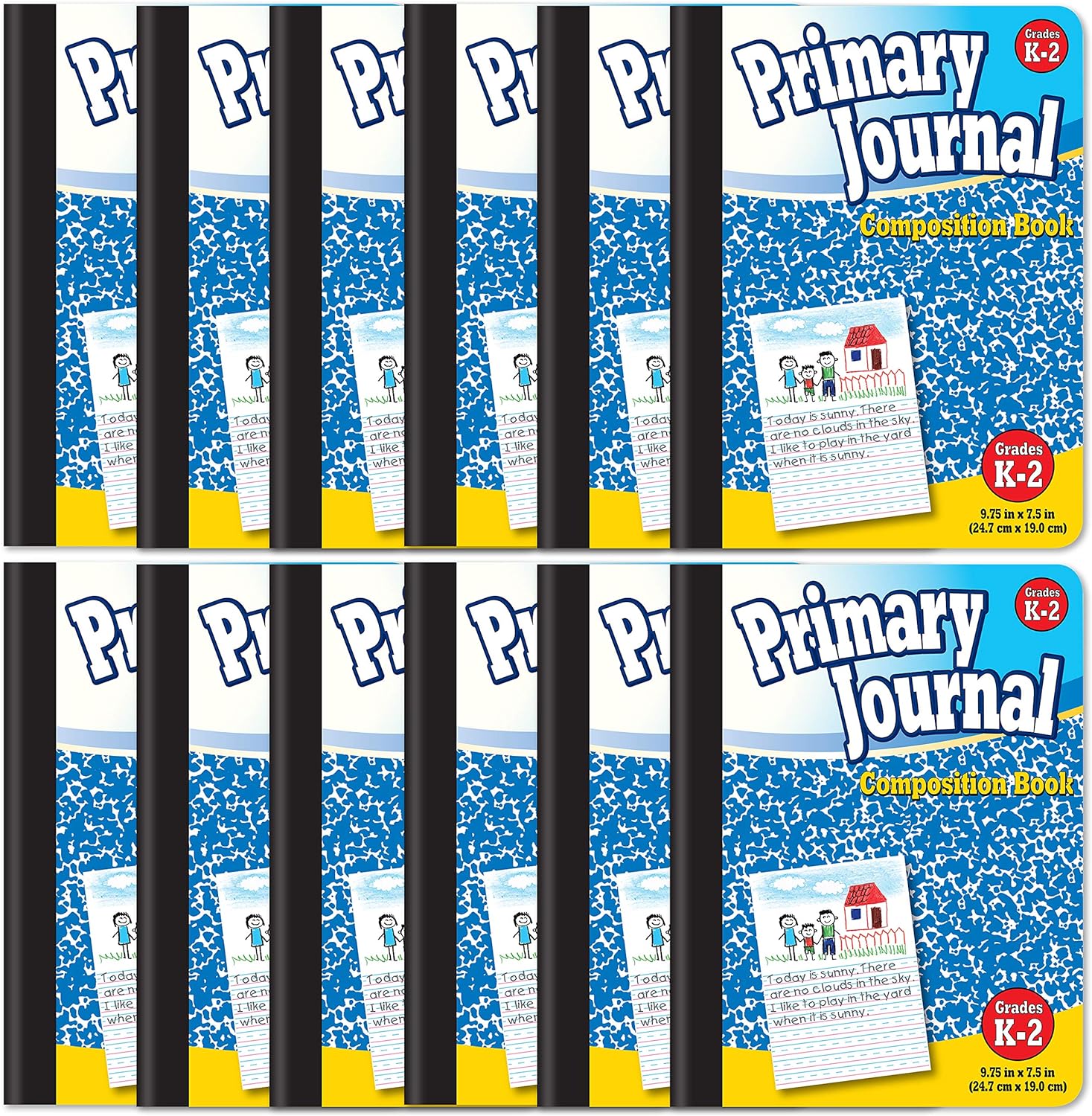 Primary Composition Journal 12-Pack - Ideal for Grade K-2!