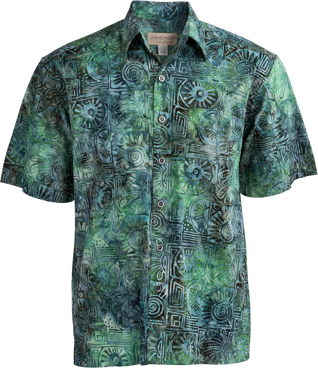 Indo Bay Tropical Hawaiian Cotton Batik Shirt for Summer Style
