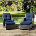 Joyside 4 Piece Wicker Patio Bistro Set - Cushioned Comfort for Small
